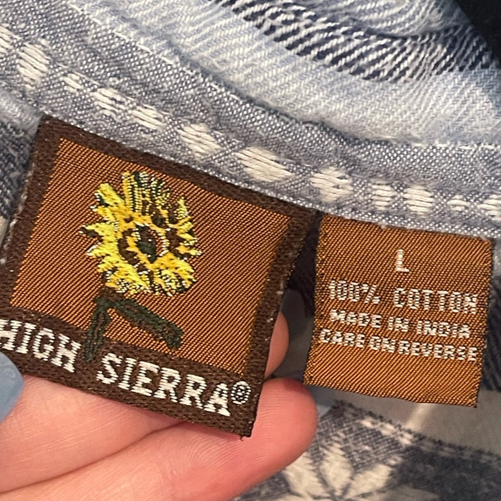 Vintage High Sierra Coachella Hipster Threads Long Sleeve Shirt Sz L UNISEX - Picture 3 of 6